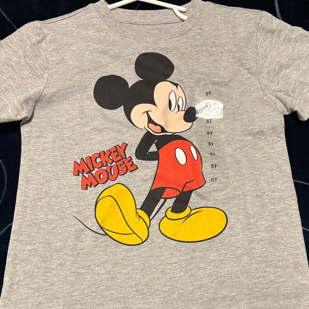Disney Gray Mickey Mouse Kids T-Shirt